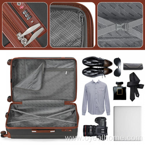 3 Piece Travel Suitcase Set with TSA Lock